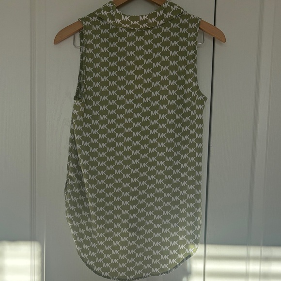 Michael Kors Green Patterned Blouse - Picture 4 of 4